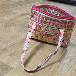 Vera Bradley Pink and Green Patterned Shoulder Bag